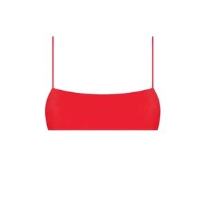 Ark Swimwear Red Minimal Crop Bikini Top